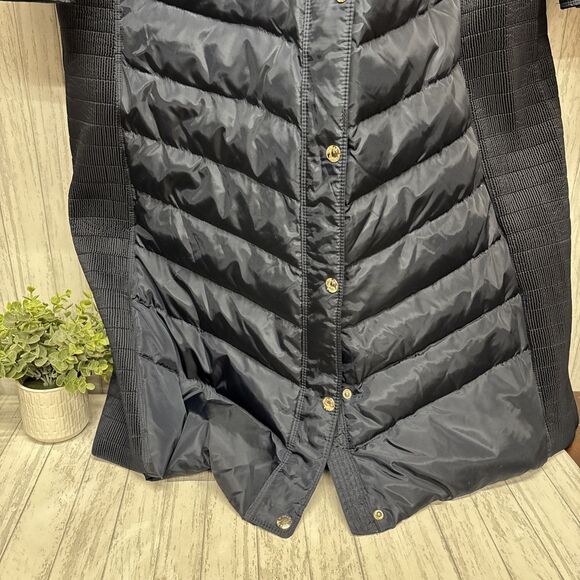 Womens Size XXL Michael Kors Navy Down Filled Long Jacket EUC - Picture 2 of 11